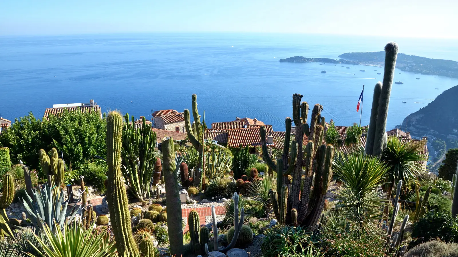 The exotic garden of \xC8ze, overlooking the Mediterranean