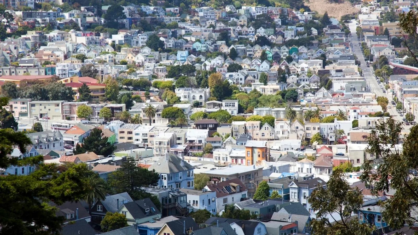 Rows of homes covering a San Francisco hillside