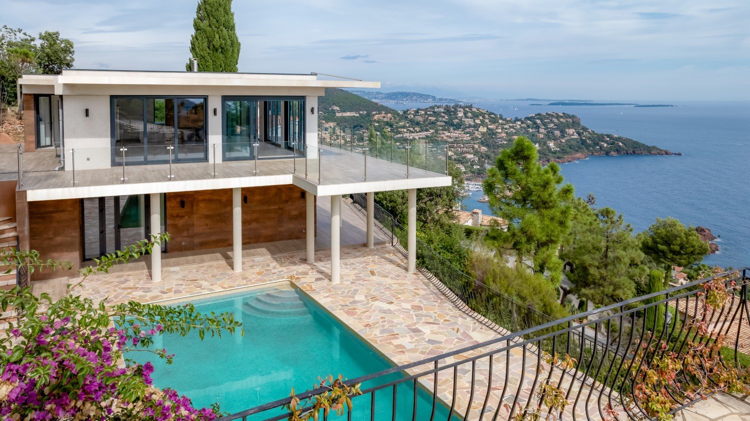 How American High Earners Can Leverage Their Purchasing Power for a Better Life on the French Riviera 3 Realtor on the French Riviera , Asher McInerney , Agent , Real Estate Agent Ref 11945, Overview of Property from Above Pool-House on Parking Pad